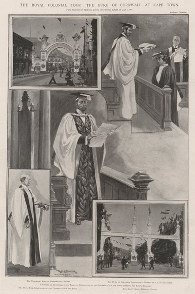 De Koninklijke Koloniale Tour, de Hertog van Cornwall in Kaapstad door Ralph Cleaver